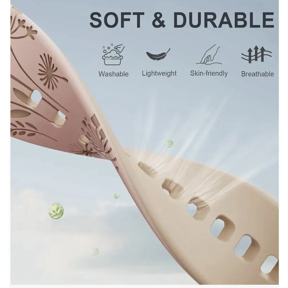 Flower Engraved Band Compatible With Samsung Galaxy Watch